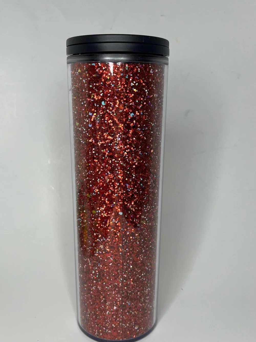 Starbucks 2020 Holiday 16oz Platinum Red Champagne Bubble Tumbler Travel Mug